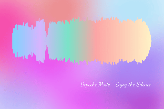 Example horizontal sound wave art with various colors