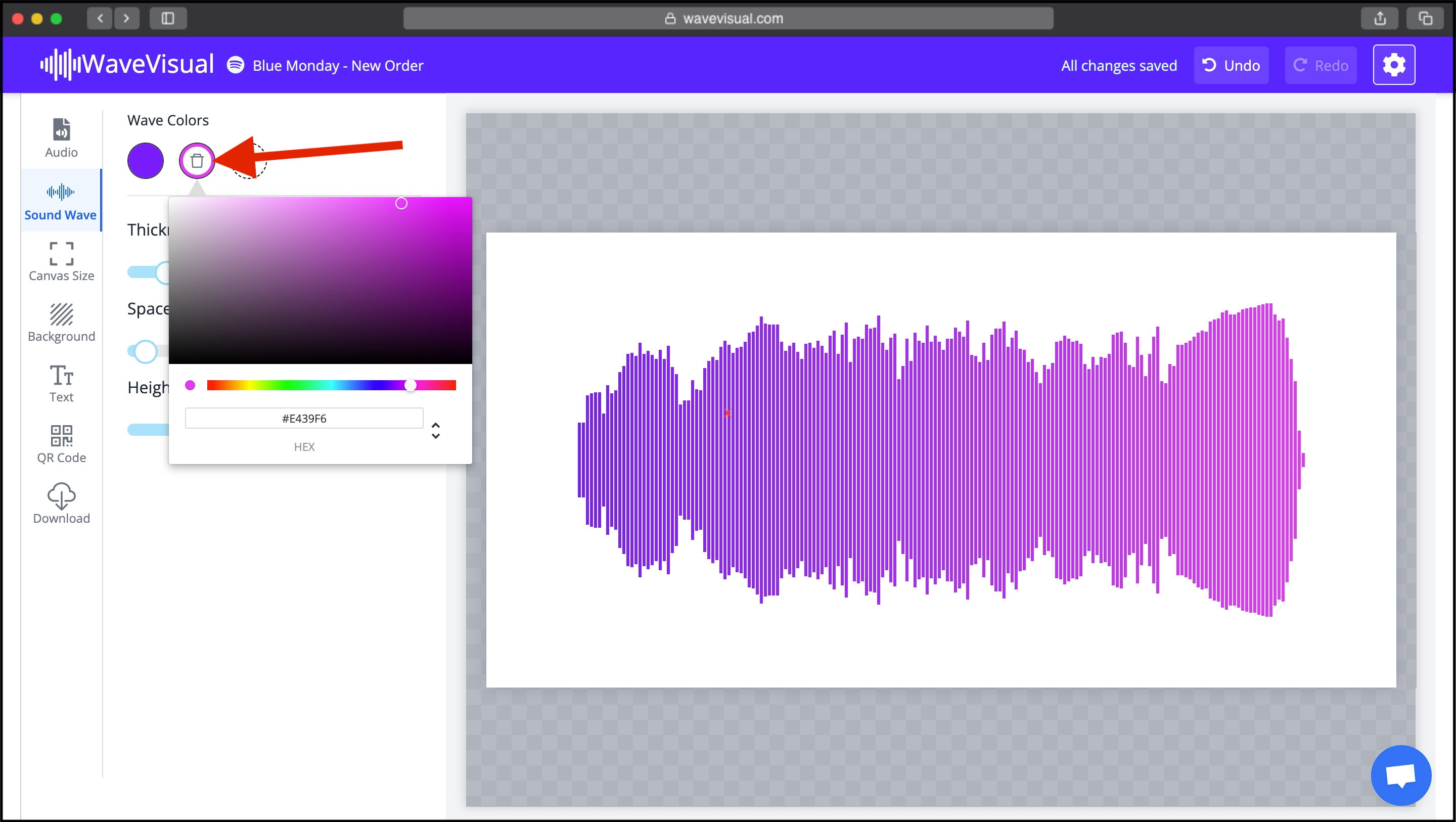 Wave color screenshot