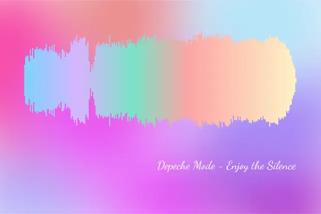 Example horizontal sound wave art with various colors