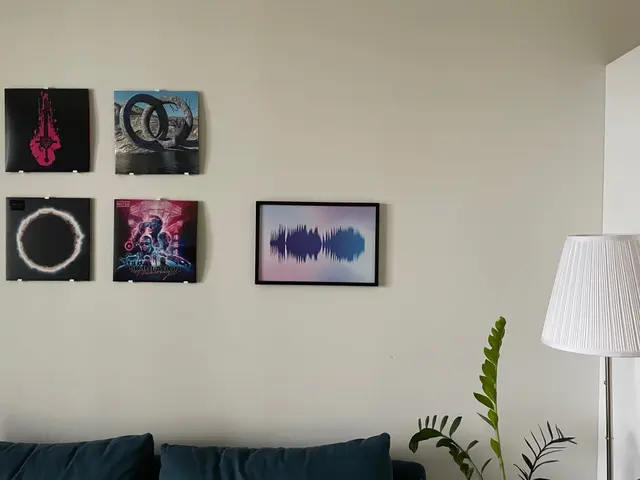 Example sound wave art as hanged wall art