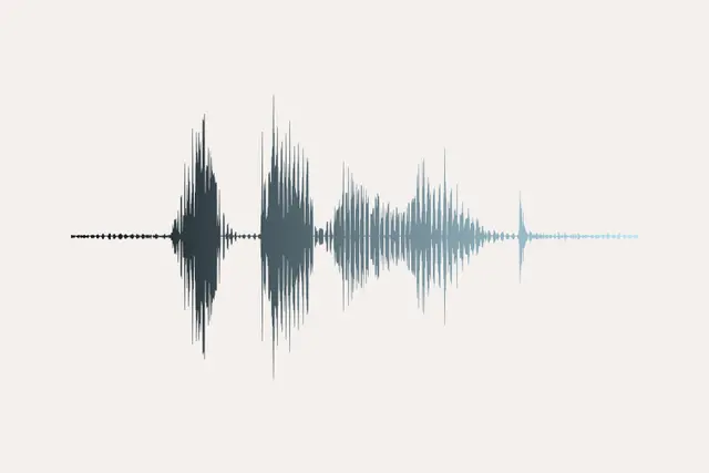 Example horizontal sound wave art with various colors